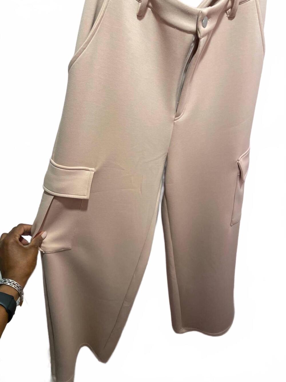 NEW GRACIA women's cargo pants in beige